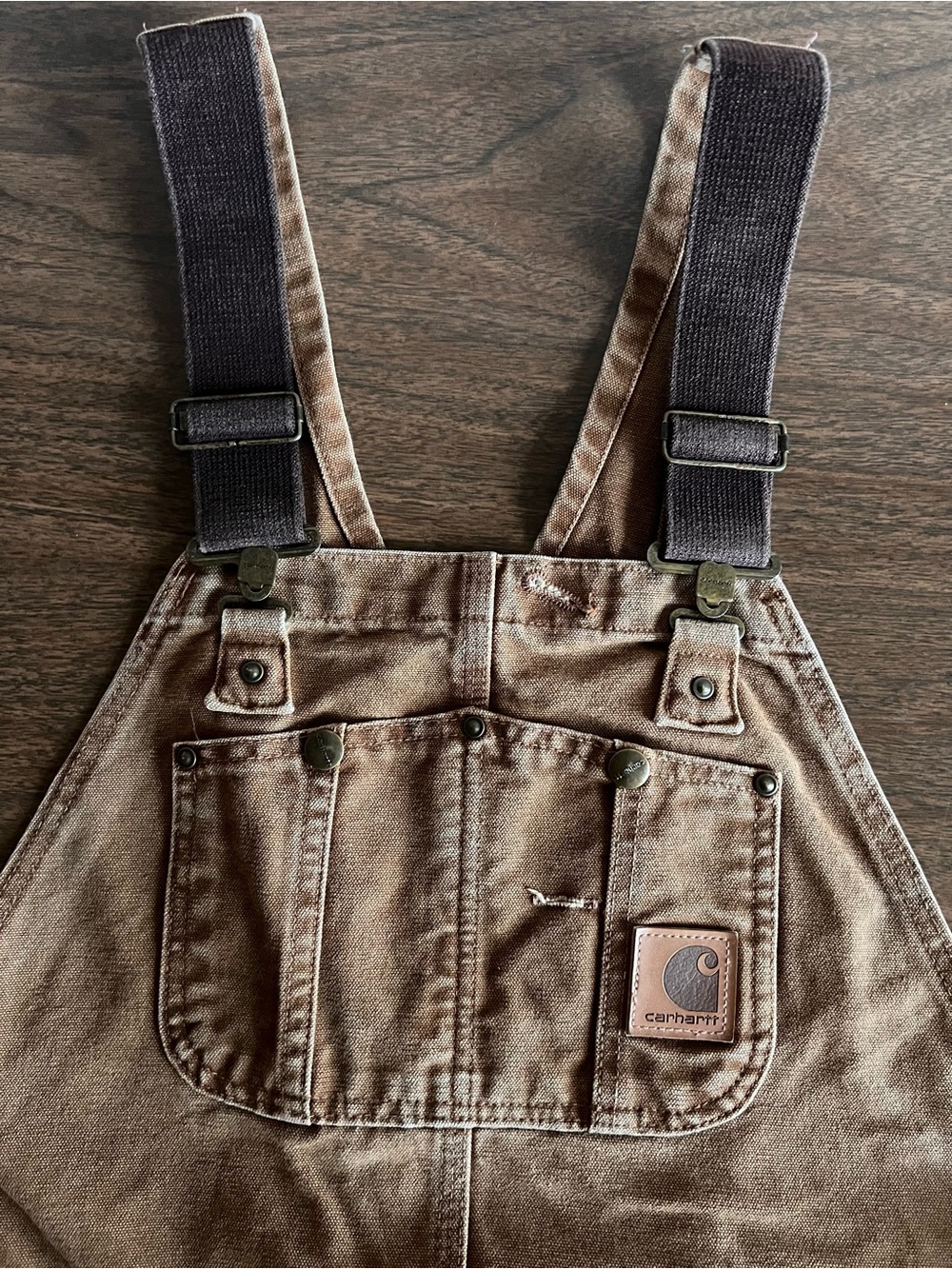 Carhartt Brown Cotton Work Bib Overalls Men’s 38x36 R06 BRN Construction - Picture 6 of 14